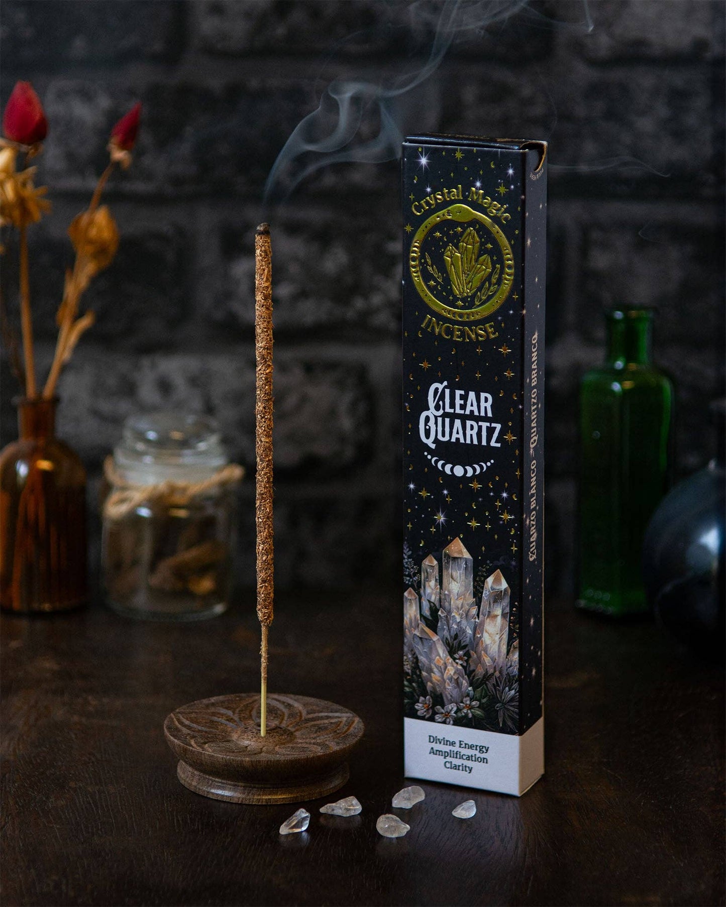 Clear Quartz Crystal Magic Incense