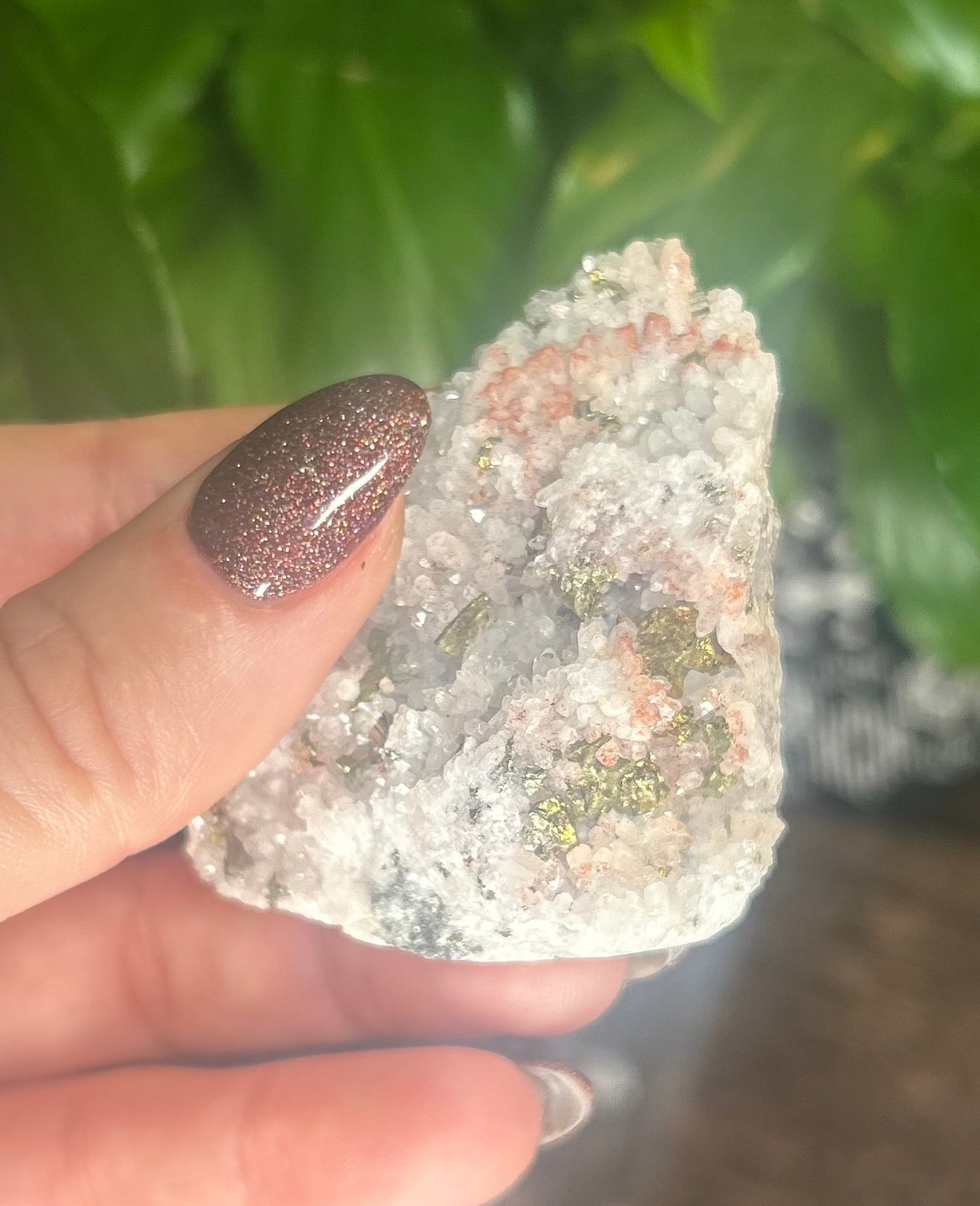 Quartz, Red Quartz, Aura Pyrite Specimen