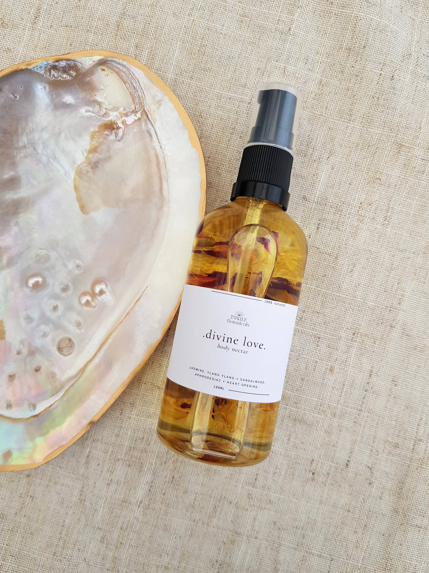 Divine Love Body Nectar, Massage oil with Jasmine.