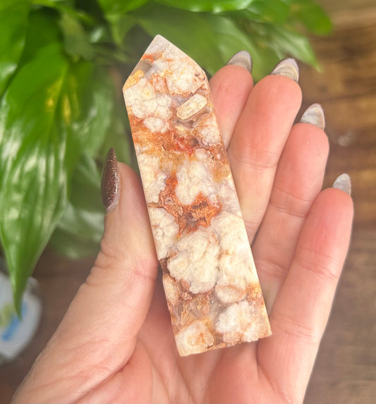 Flower Agate Crystal Tower (tip not perfect)