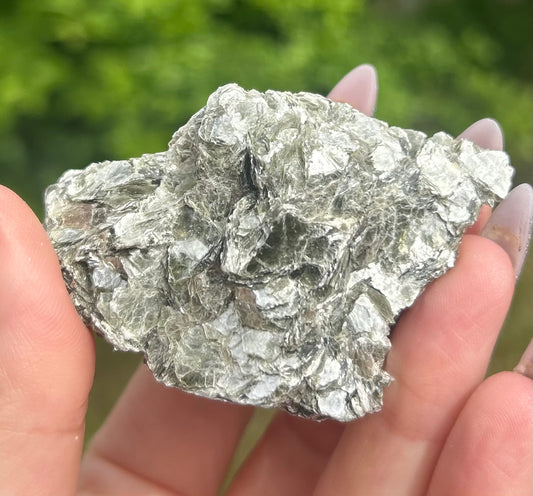 Green Shiny Mica Raw Piece