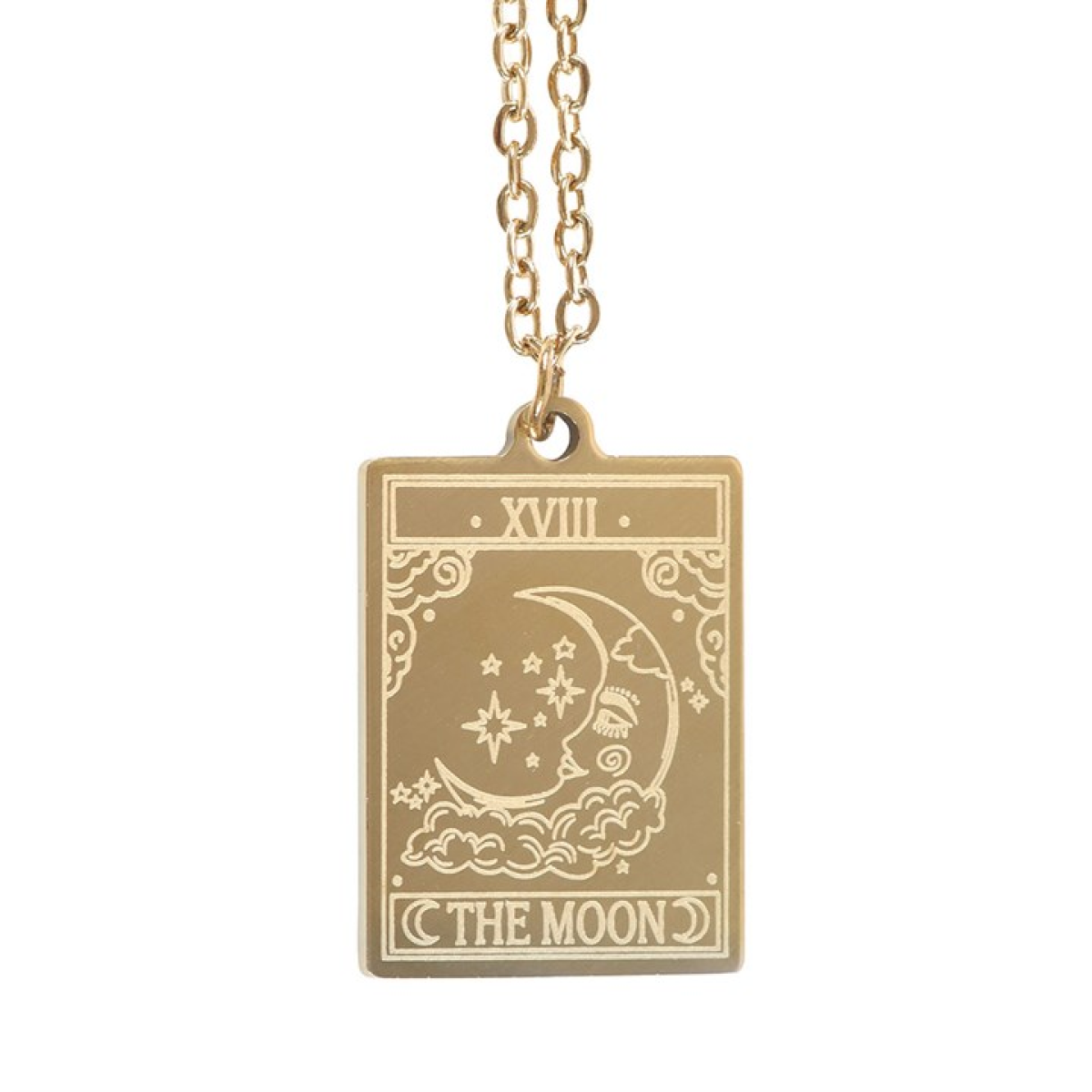 The Moon Vintage Tarot Necklace on Greeting Card