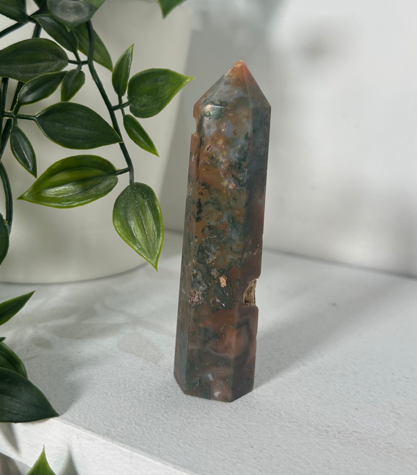 Red Moss Agate Tower (F)