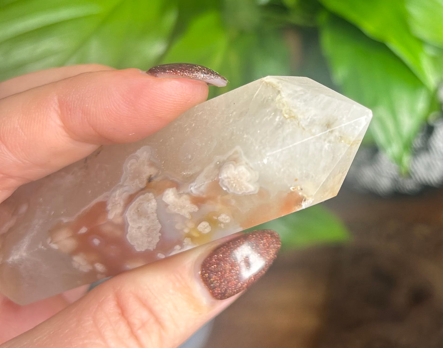 Flower Agate Crystal Tower (tip not perfect)