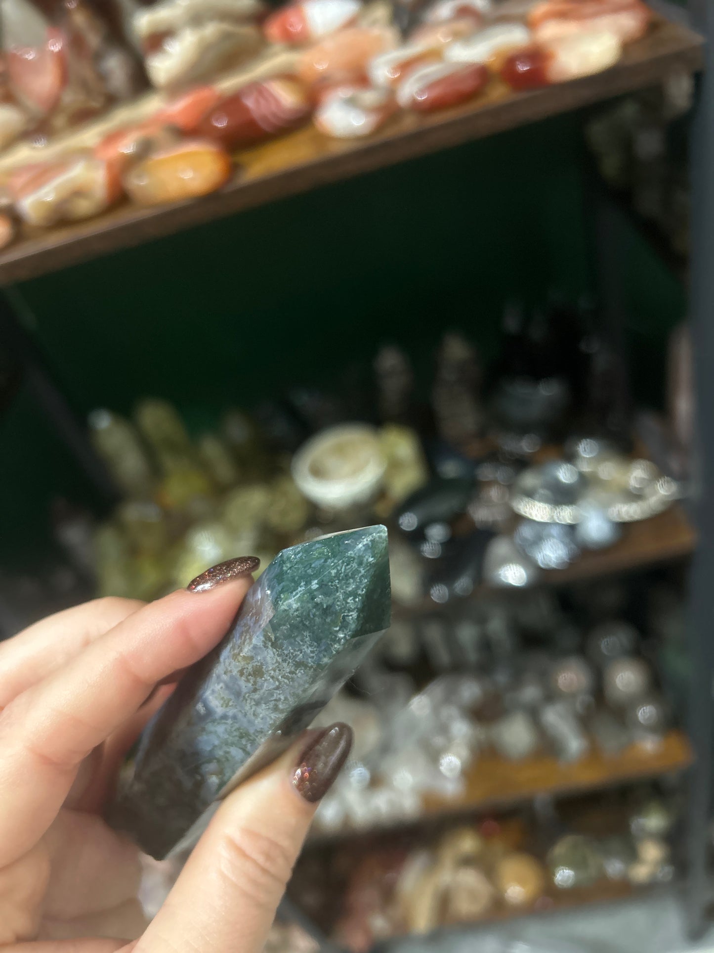 Ocean Jasper & Moss Agate Tower