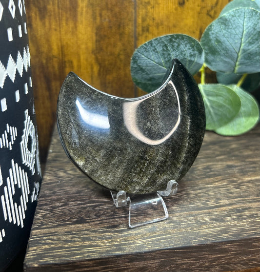 Gold Obsidian Moon - Small chip