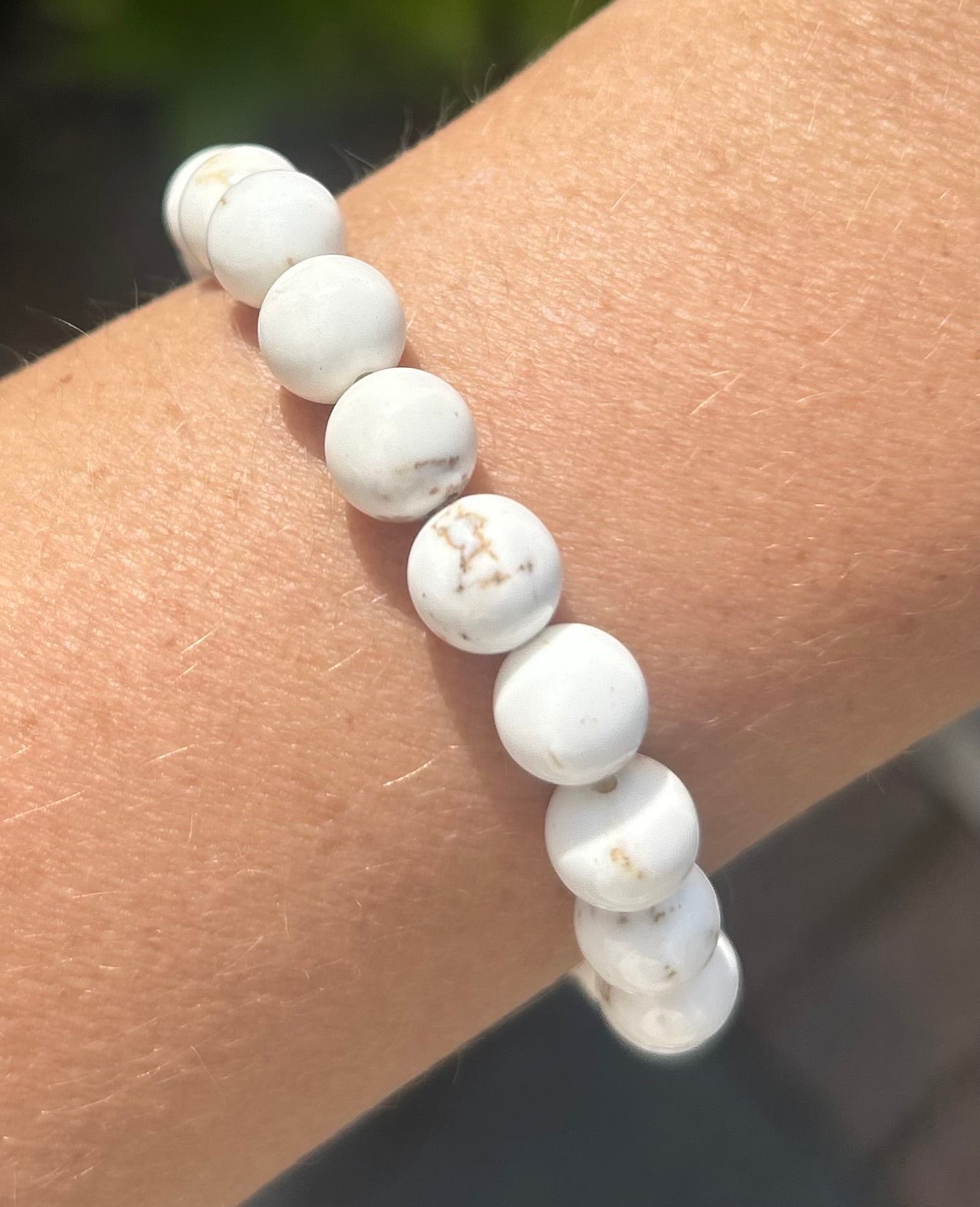 Magnesite Beaded Crystal Bracelet