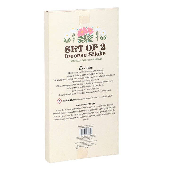 Set of 2 No Rain, No Flowers Incense Stick Packs
