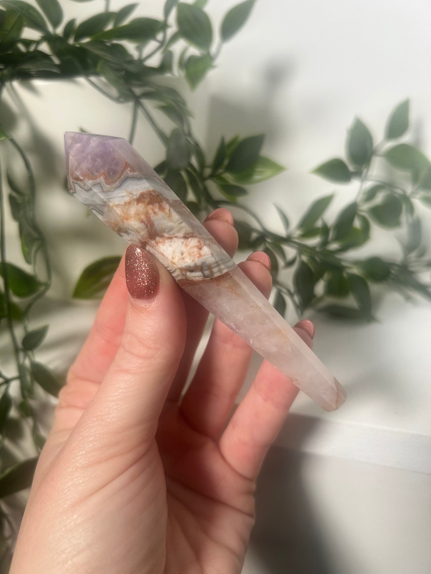 Amethyst Agate Small Wand
