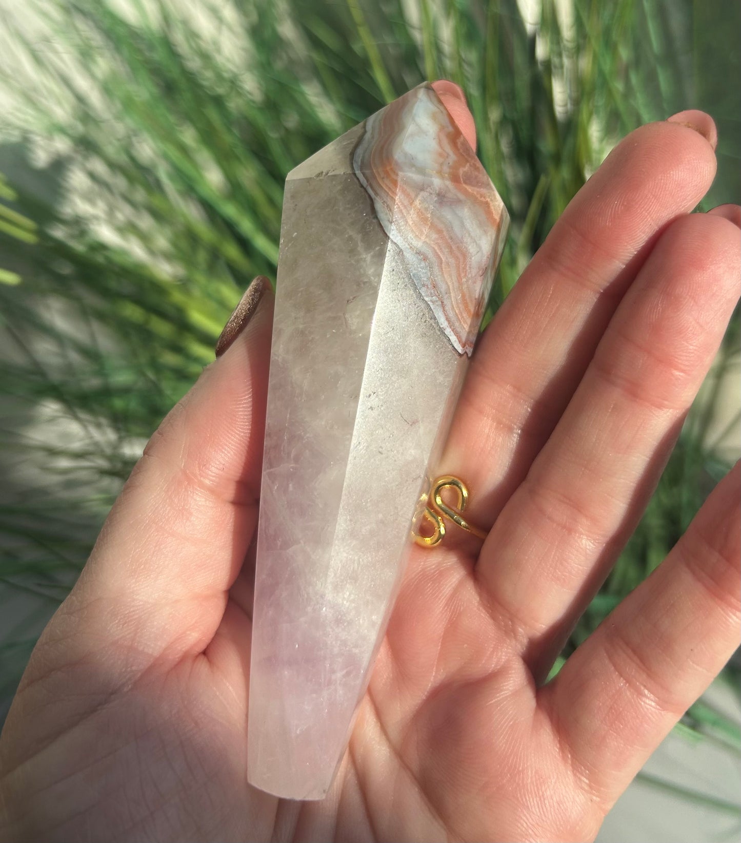 Amethyst Agate Wand