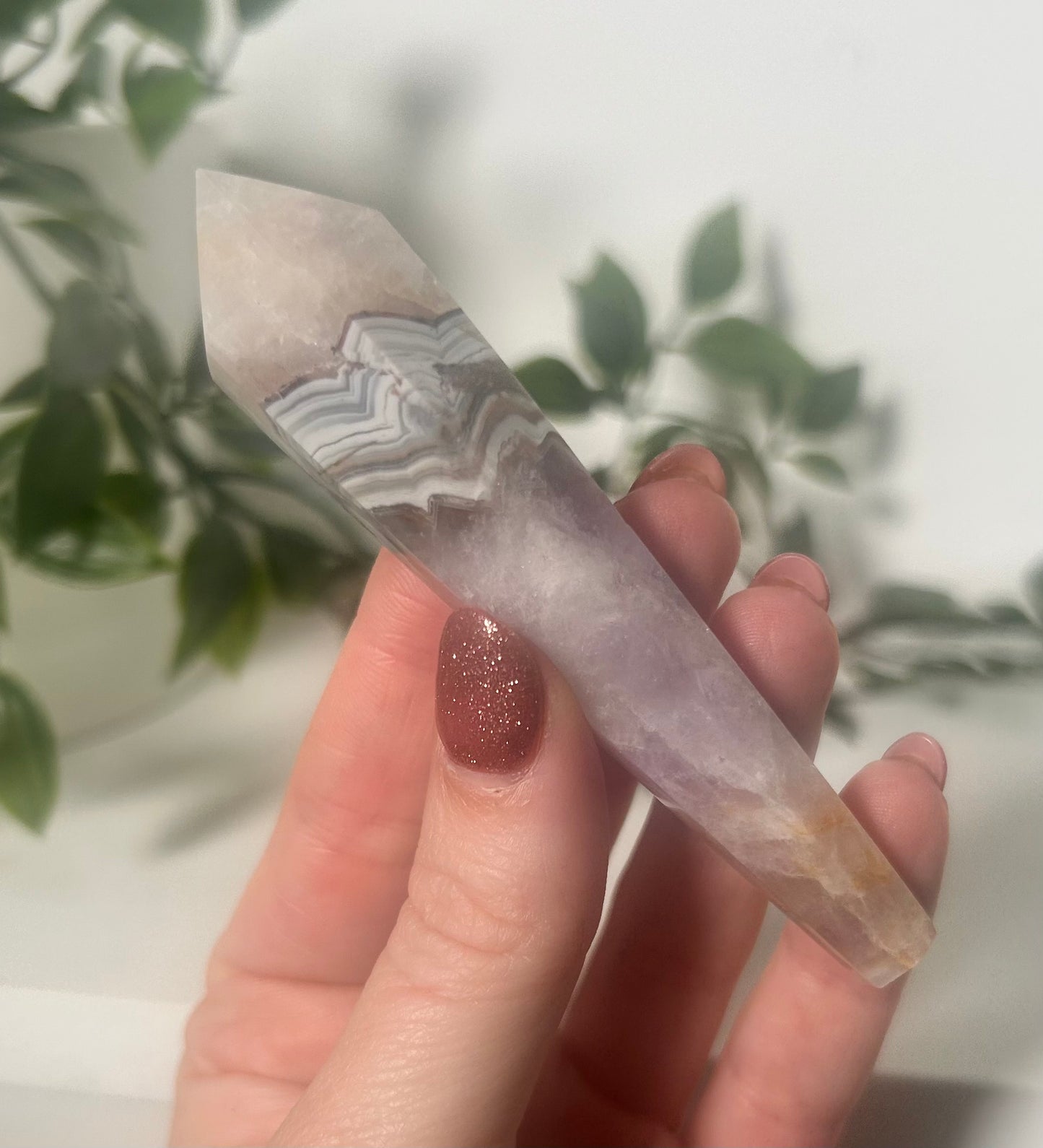 Amethyst Agate Small Wand