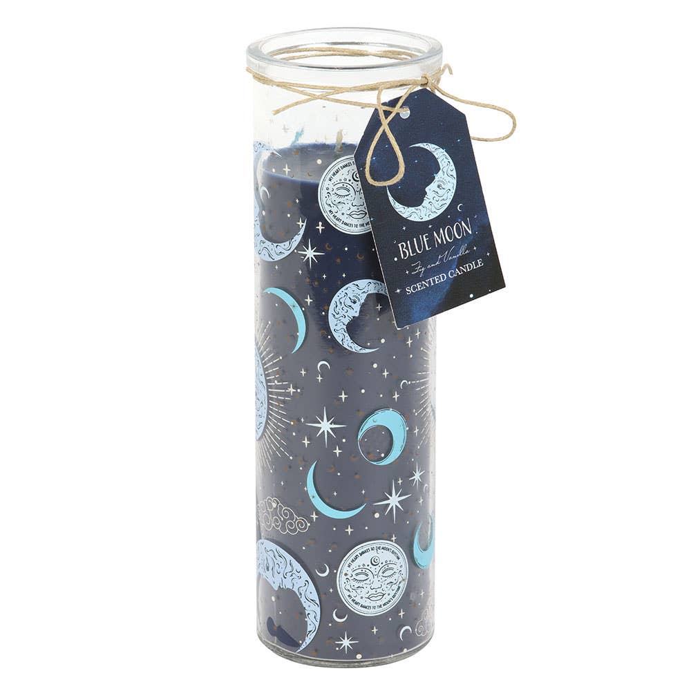 Blue Moon Print Fig & Vanilla Tube Candle