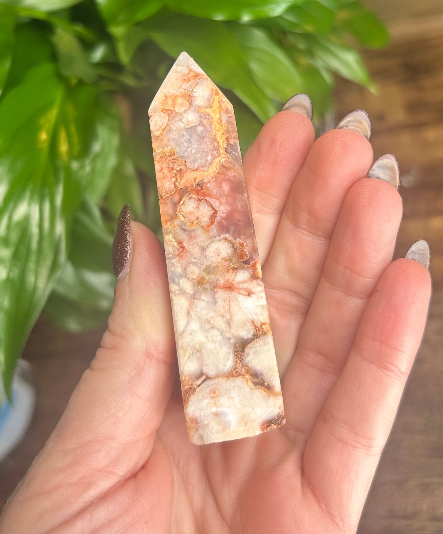 Flower Agate Crystal Tower (tip not perfect)