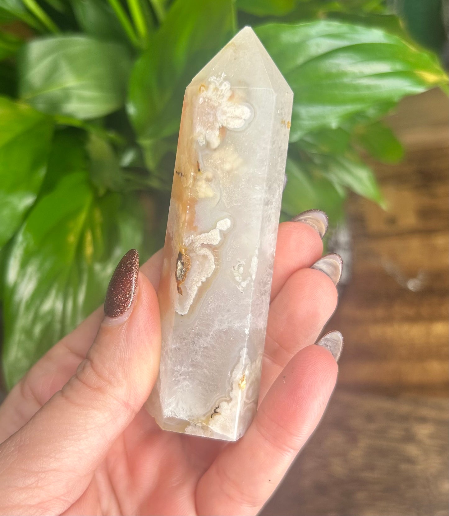 Flower Agate Crystal Tower (tip not perfect)