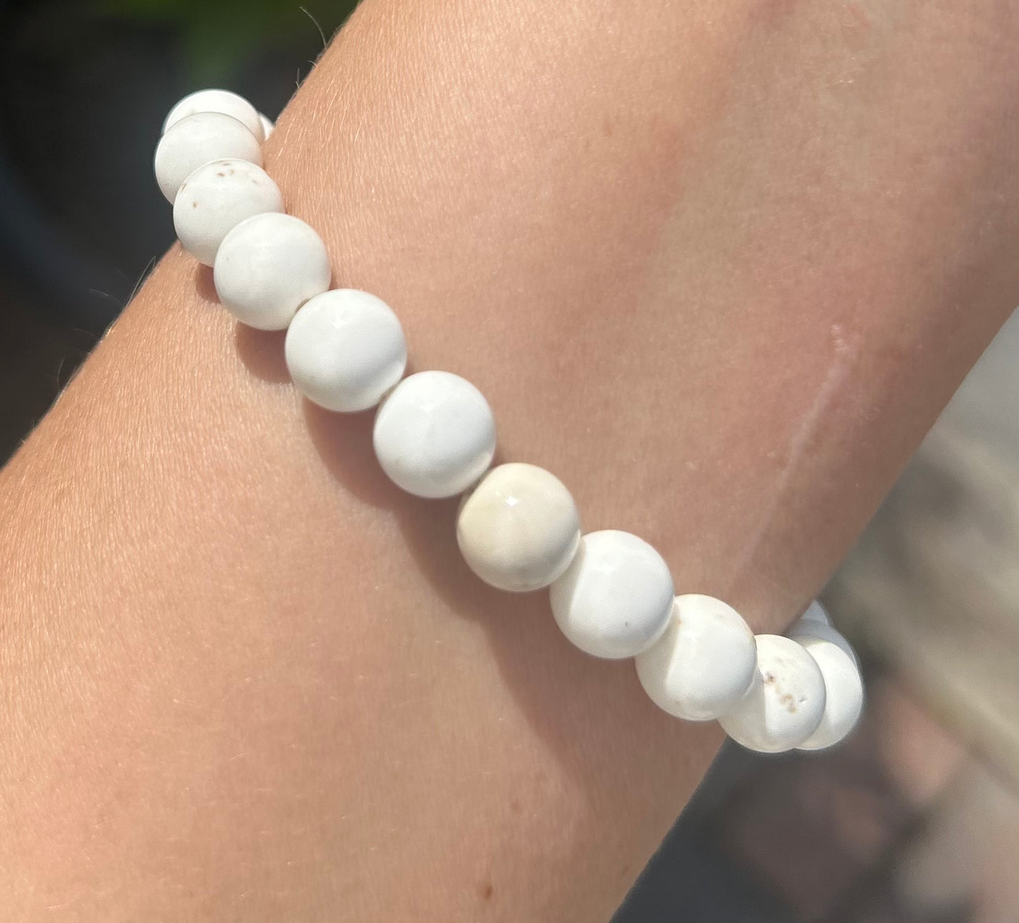 Magnesite Beaded Crystal Bracelet