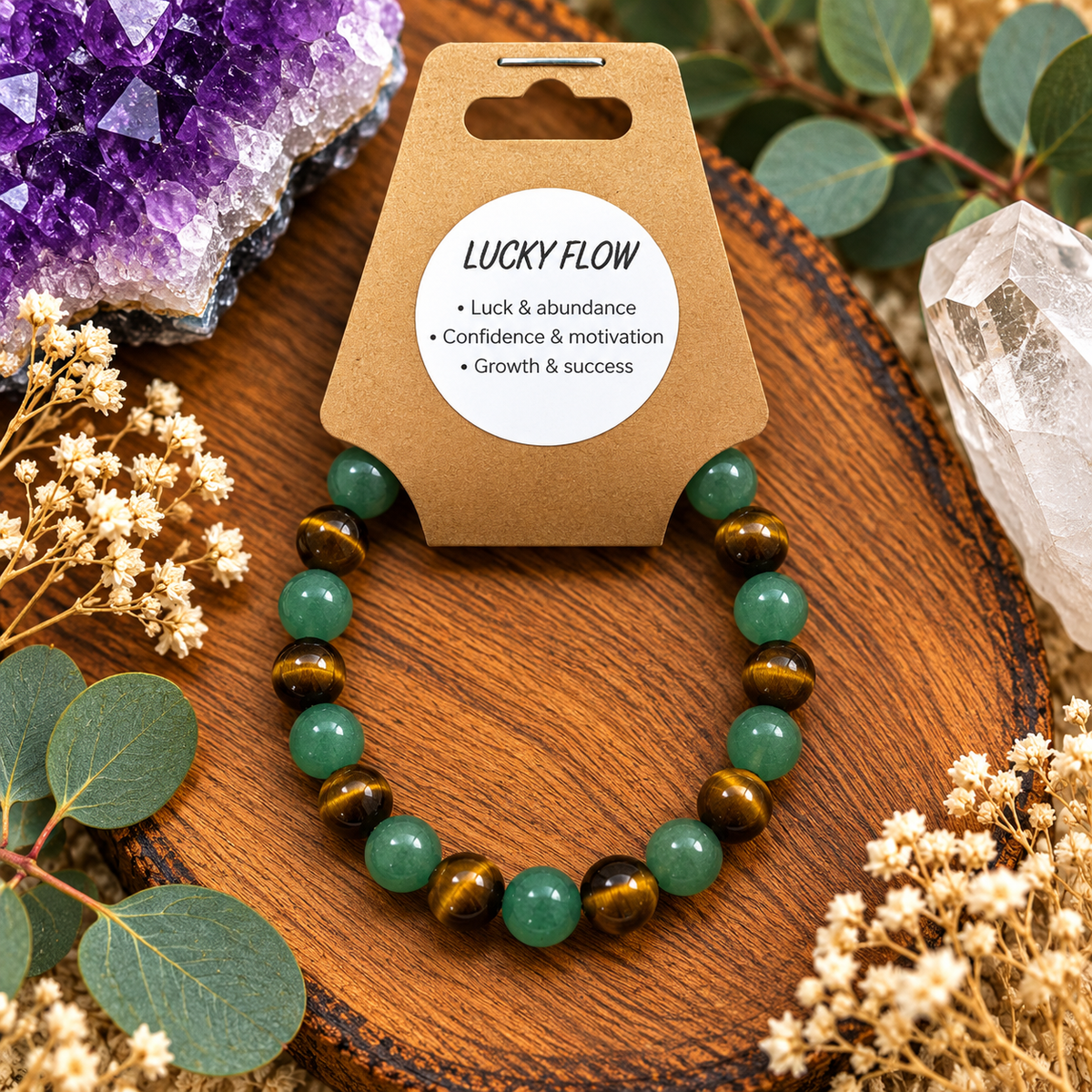 Lucky Flow Crystal Bracelet 8mm