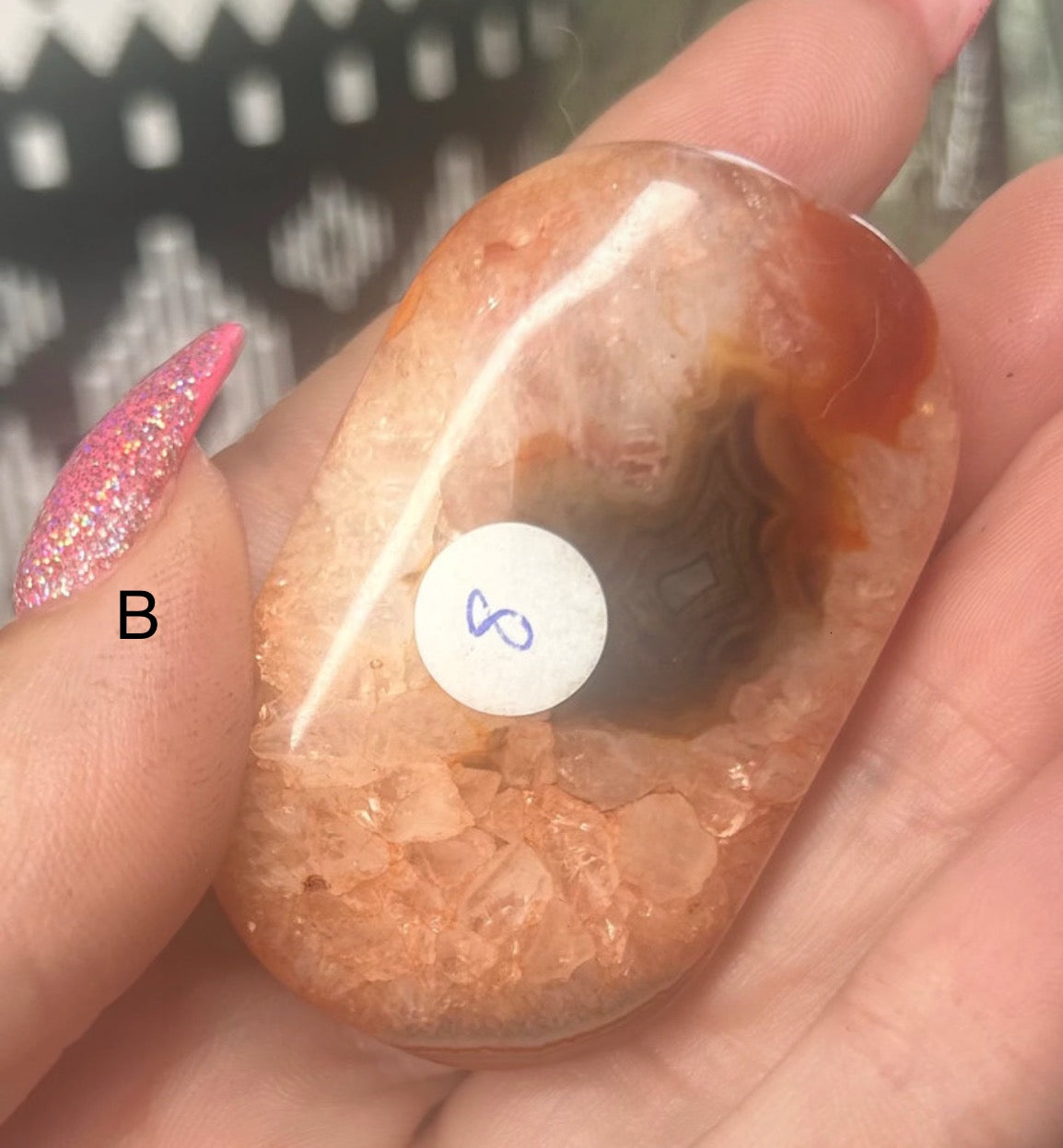 Carnelian Agate Palm Stones