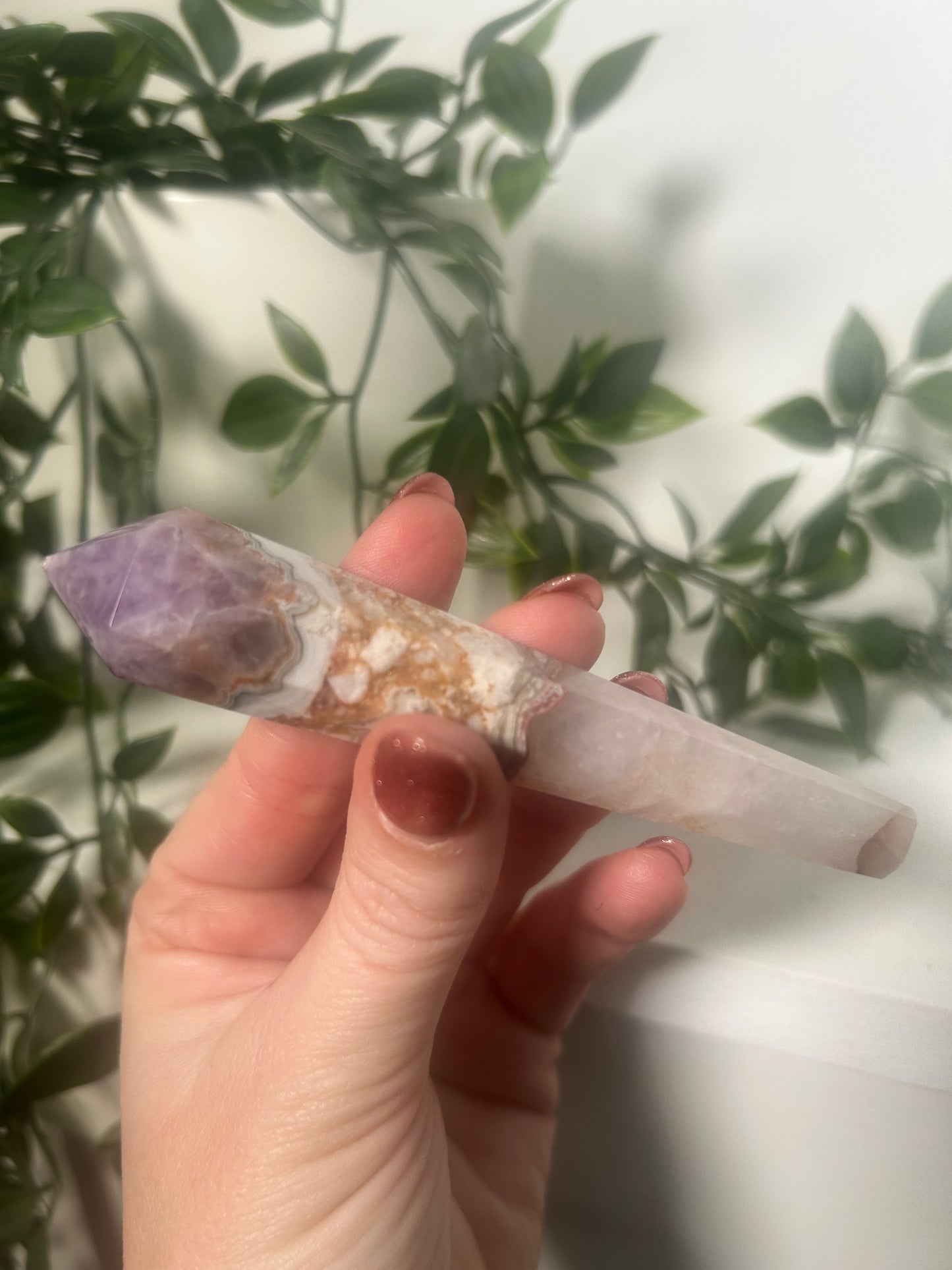 Amethyst Agate Small Wand