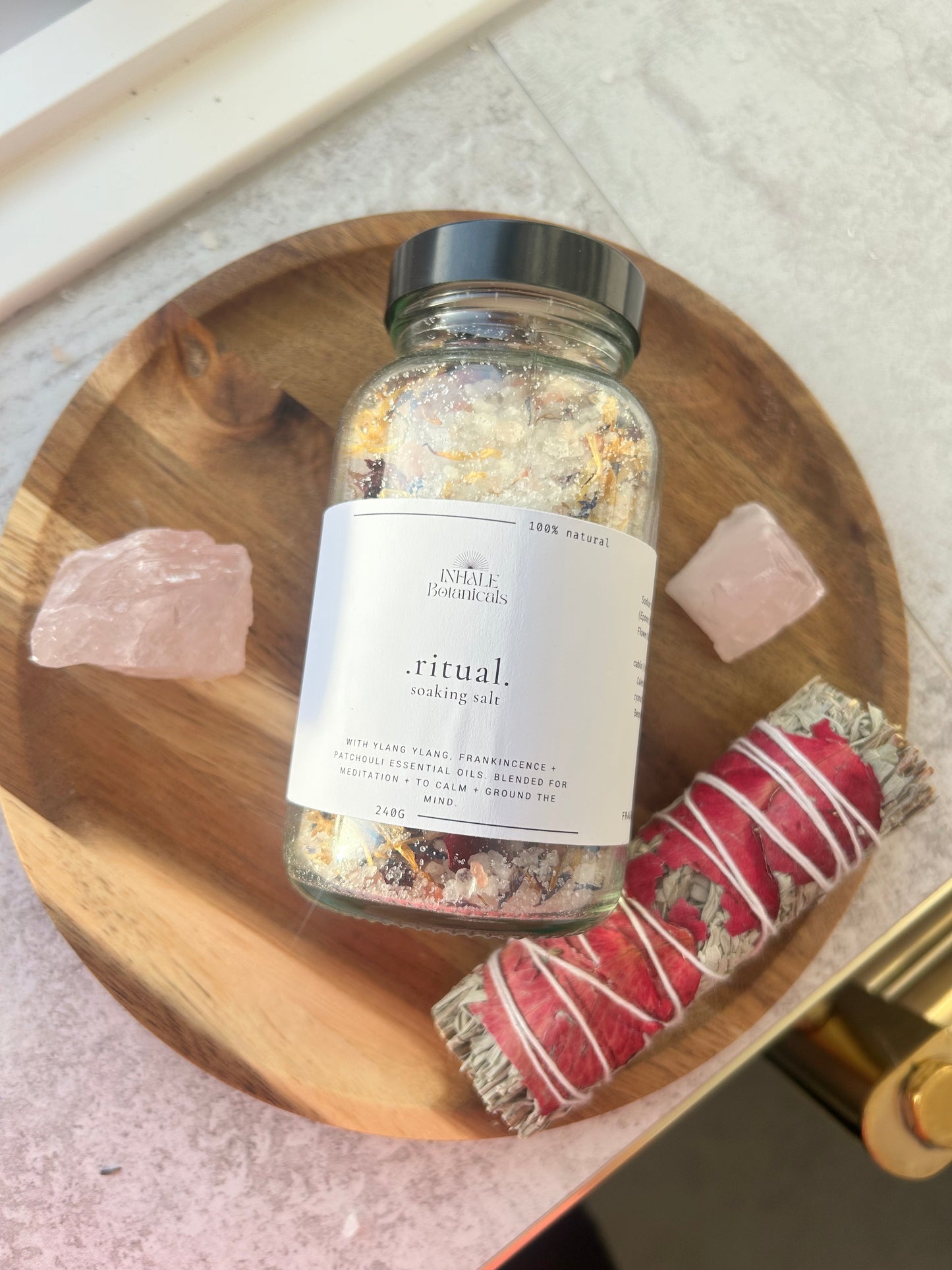 Pink Petals & White Sage Smudge Stick
