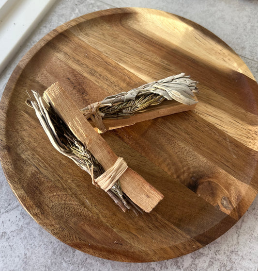 Mini Smudge Cluster, White Sage with Palo Santo and Rosemary