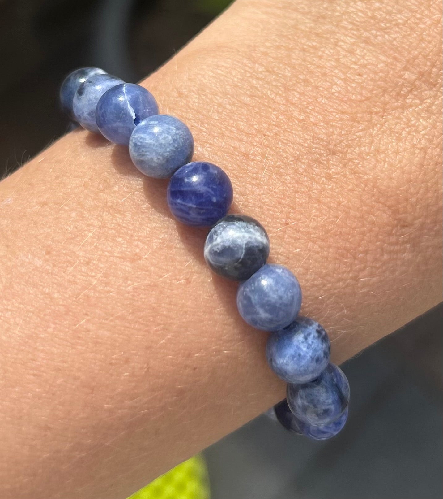 Sodalite Beaded Crystal Bracelet