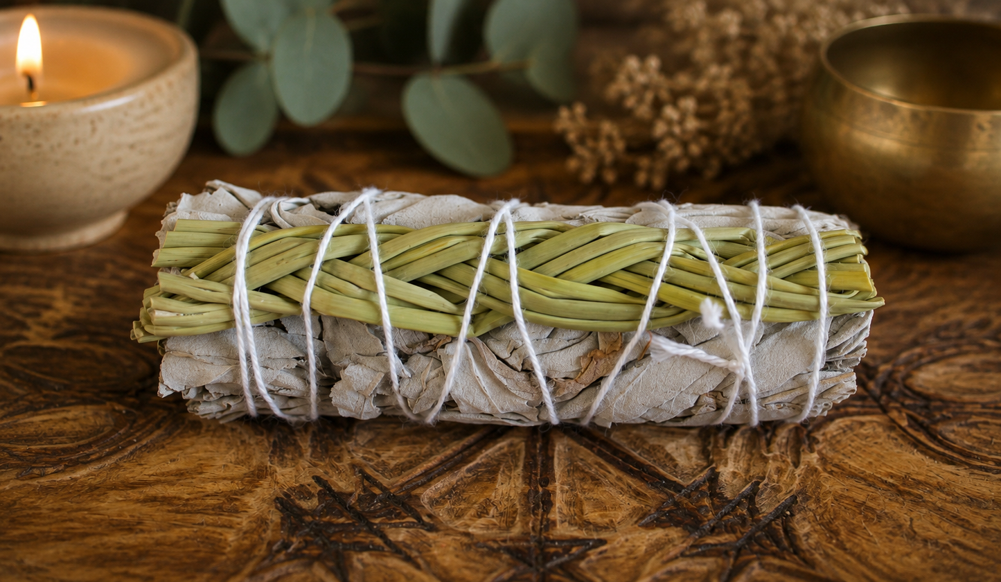 Californian White Sage & Sweetgrass Smudge Stick