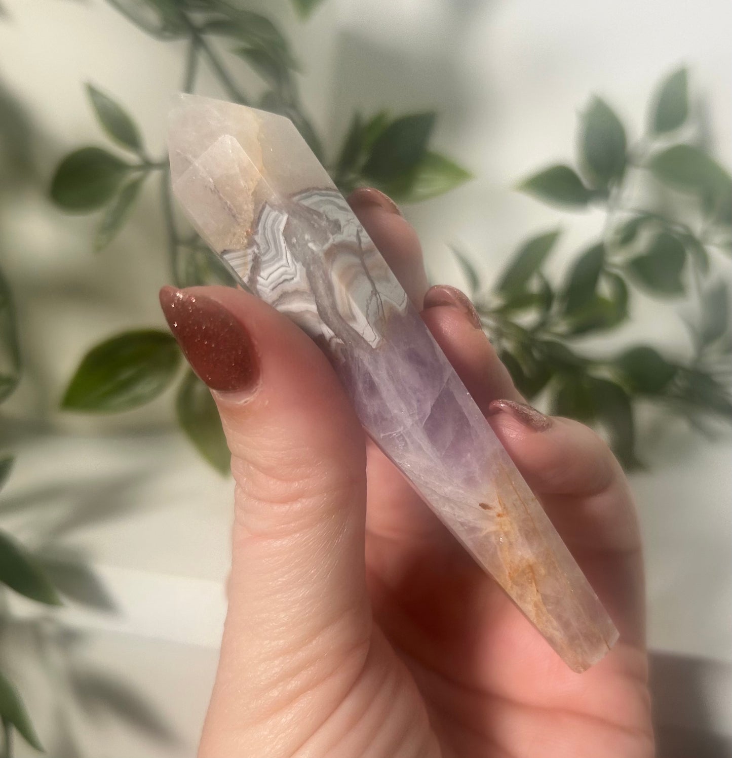 Amethyst Agate Small Wand