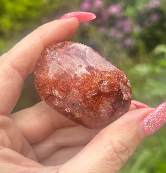 Fire Quartz Palmstone