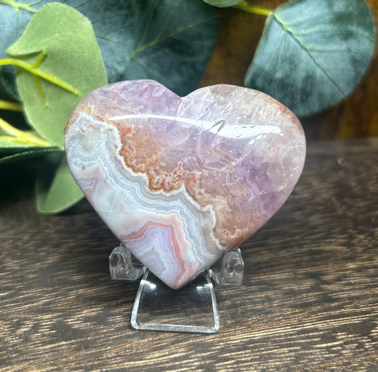 Amethyst Agate Heart