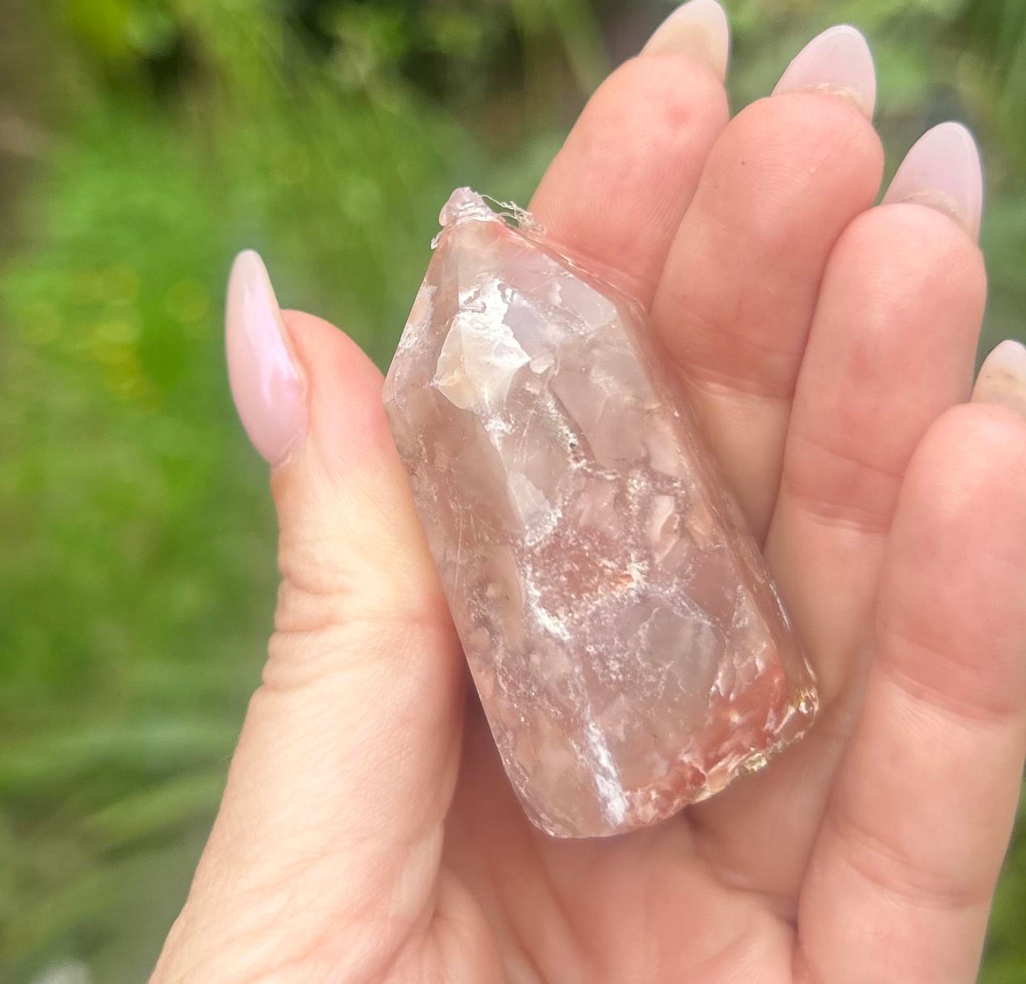 Pink Agate Small Druzy Tower