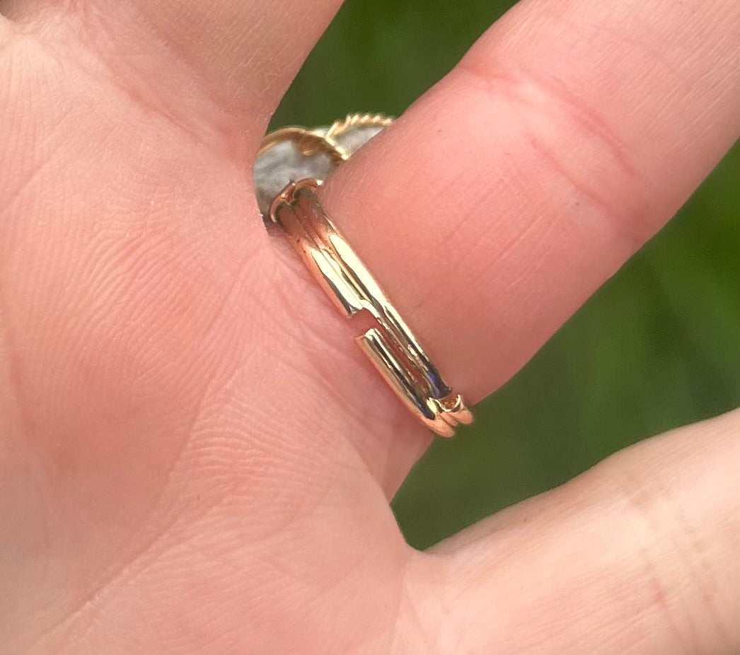 Lapis Lazuli Crystal Cocktail Ring