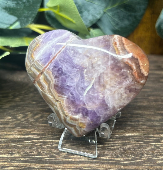 Amethyst Agate Heart