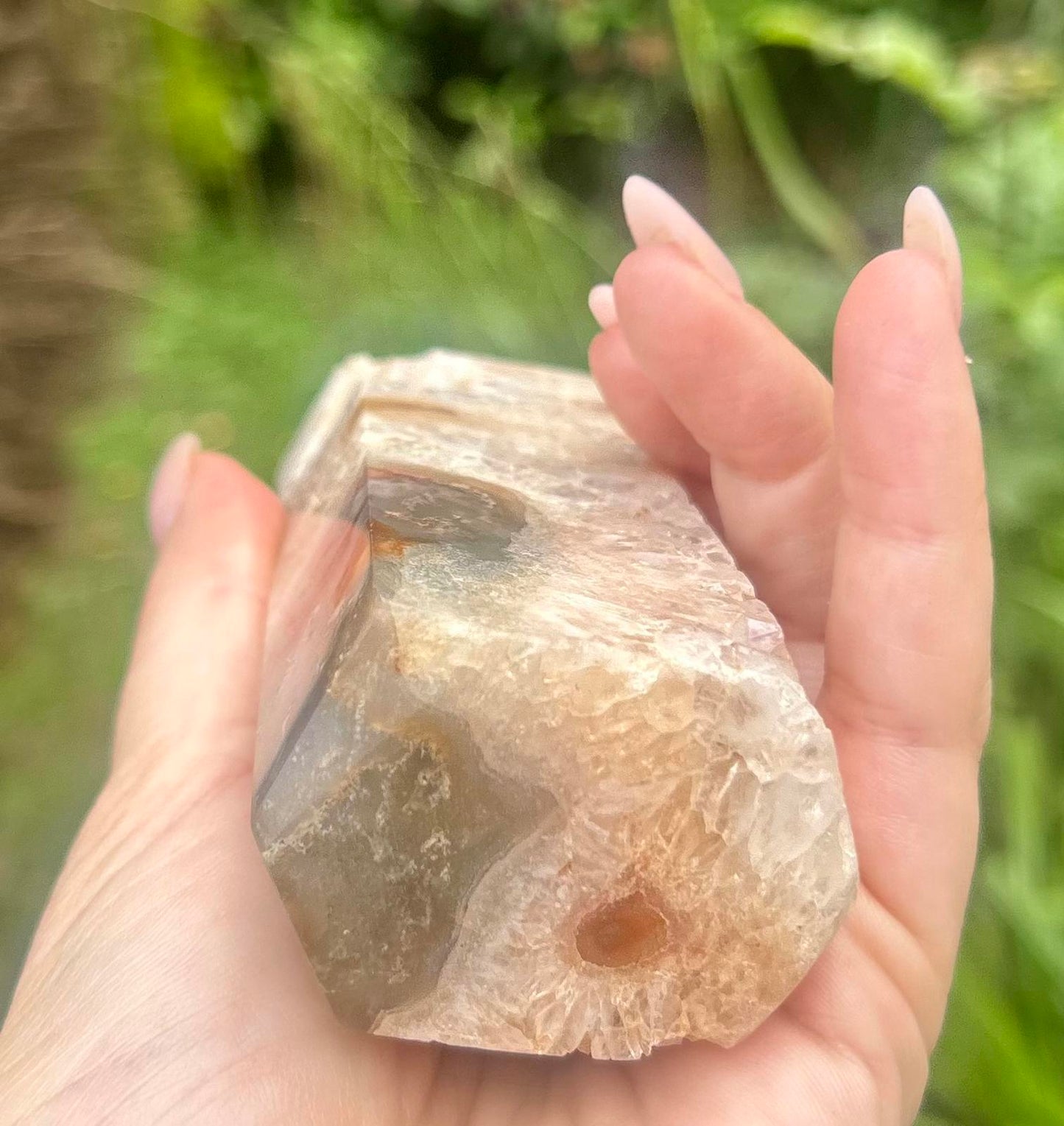 Red Moss Agate Druzy Chunky Large Crystal Tower