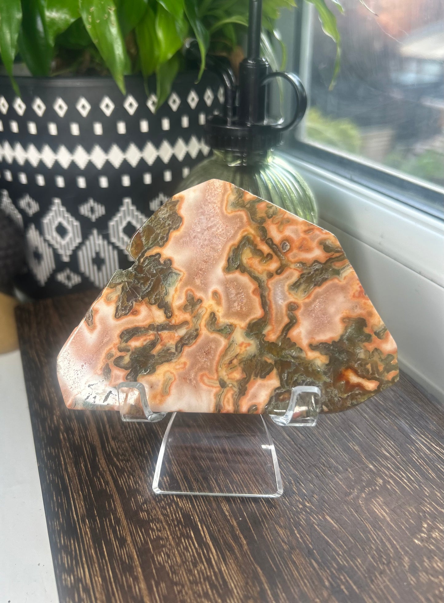 Moss Agate Crystal Slab