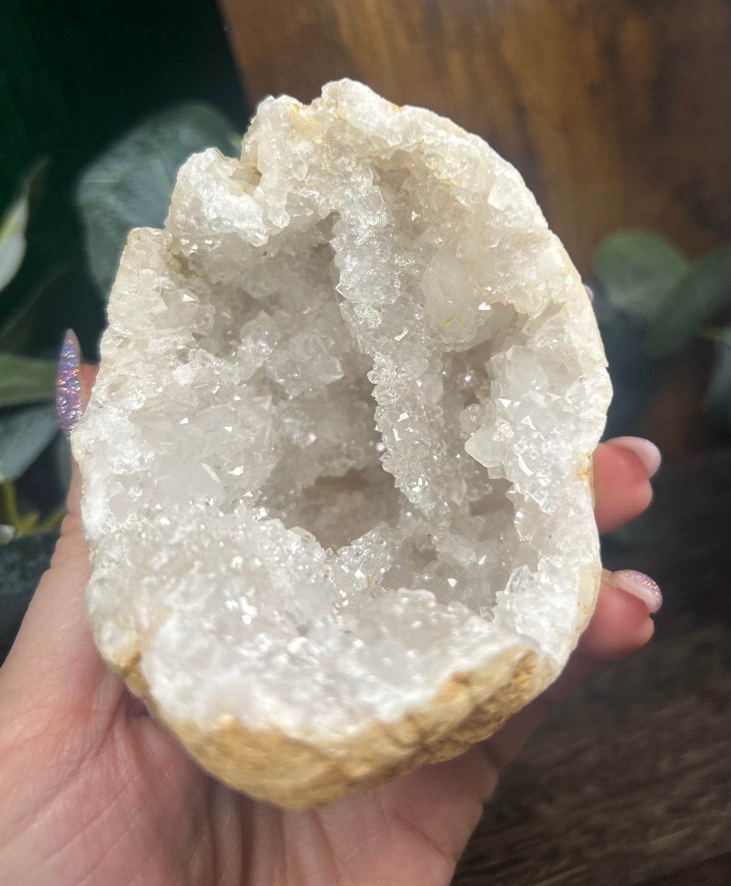Quartz Sparkley Crystal Raw Geode