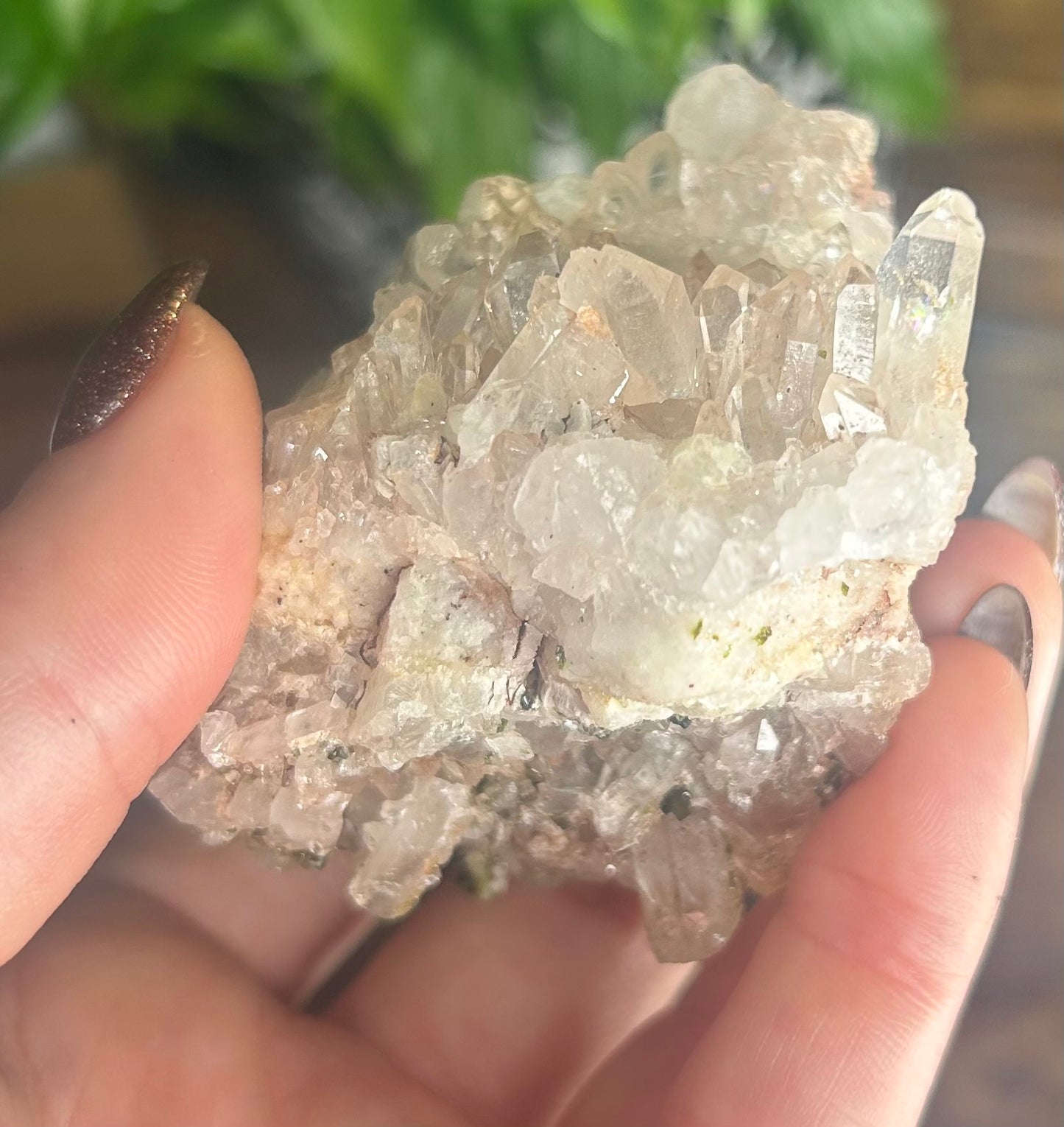 Quartz, Needle Quartz, Epidote, Galena, Calcite mixed Raw Specimen
