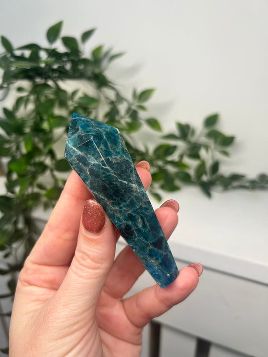 Blue Apatite Wand
