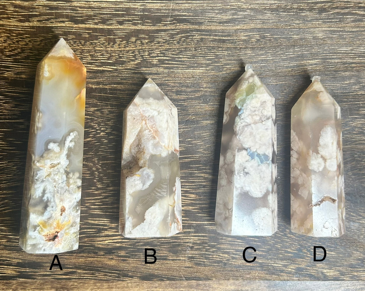 Flower Agate Crystal Tower