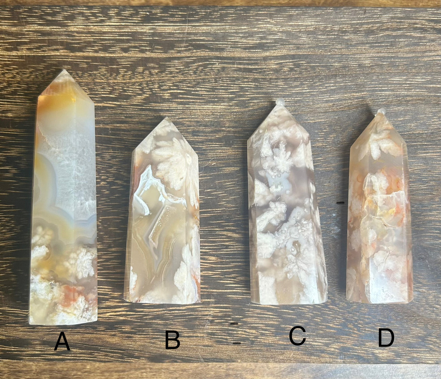 Flower Agate Crystal Tower