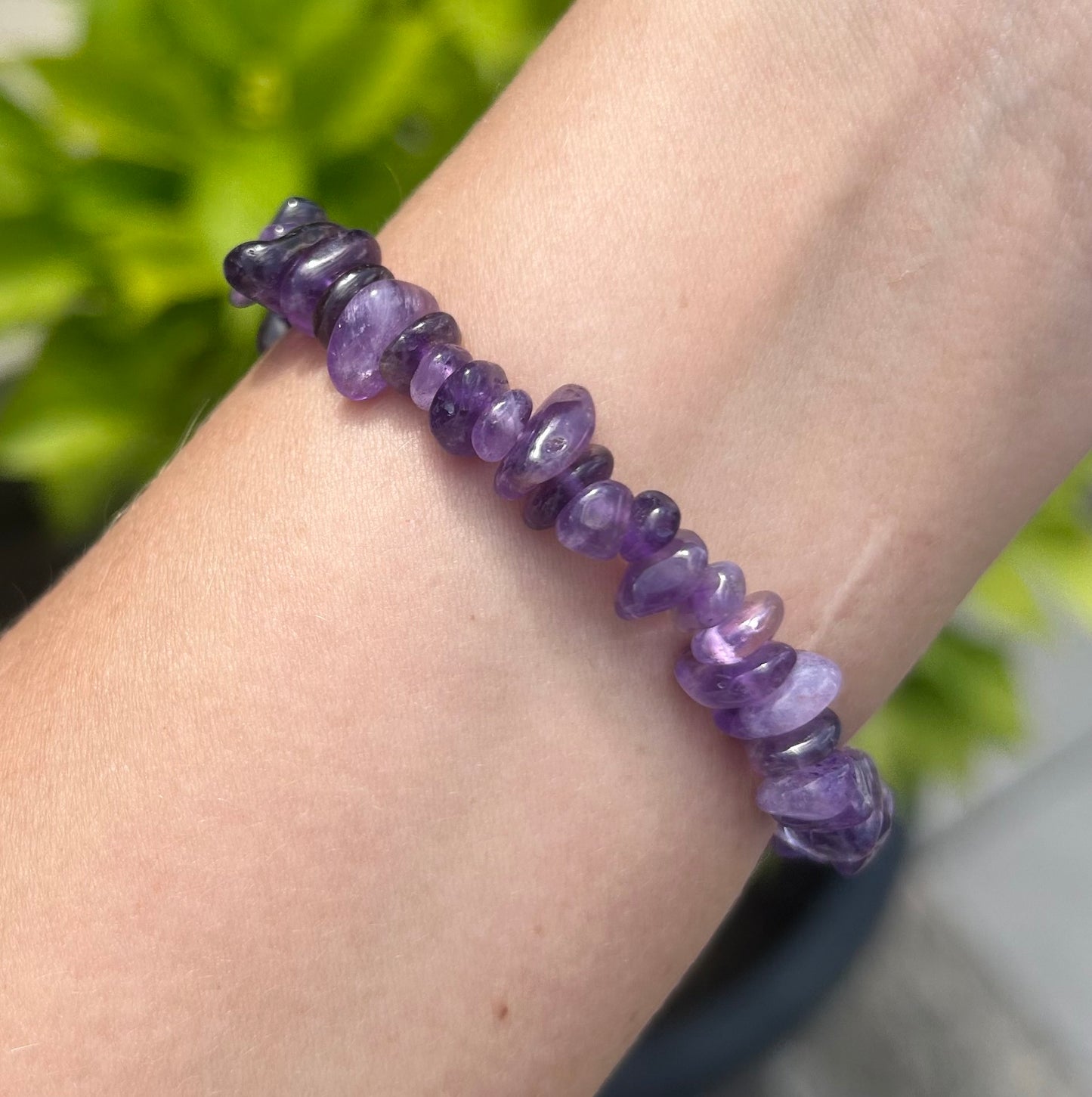 Amethyst Crystal Chip Bracelet