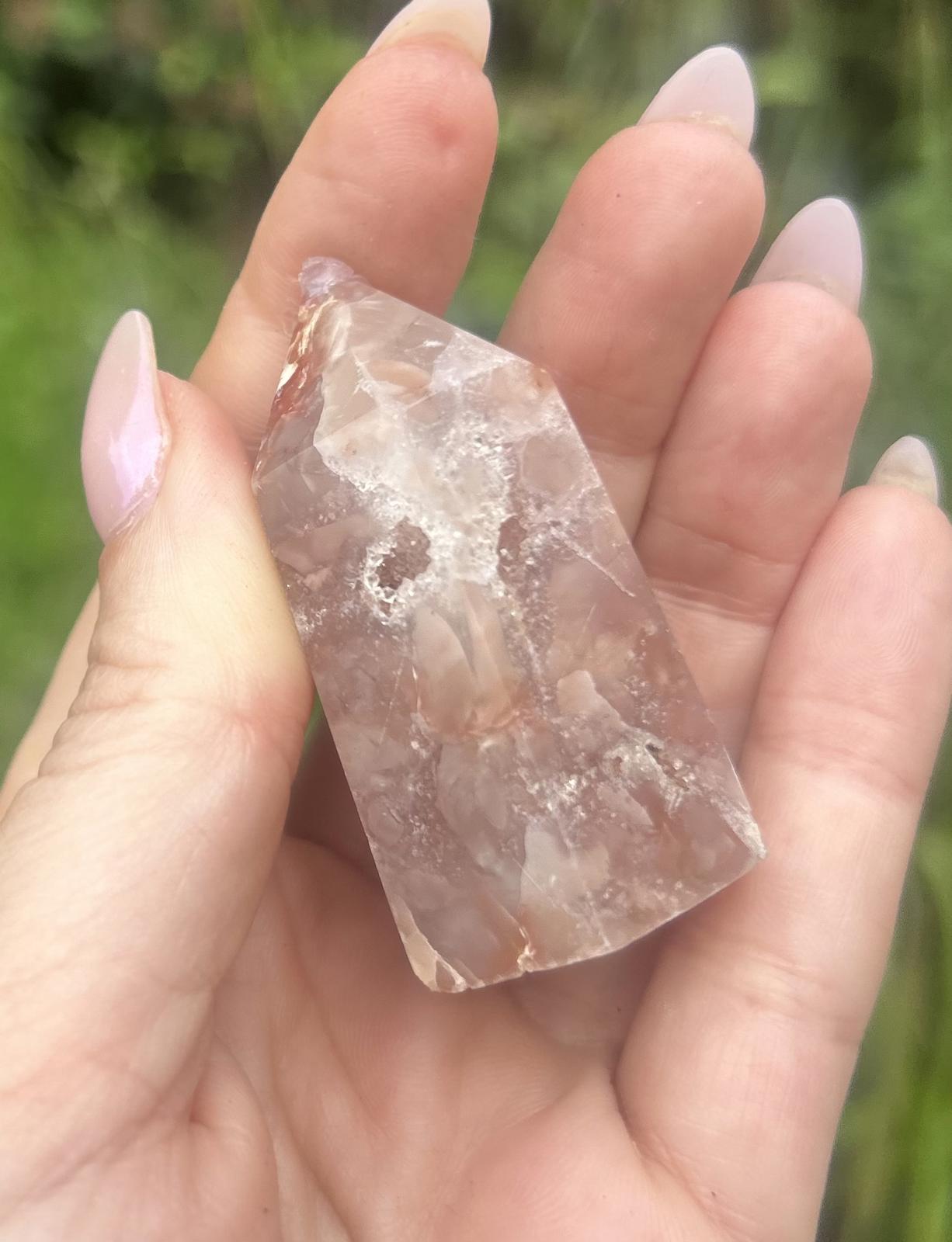 Pink Agate Small Druzy Tower