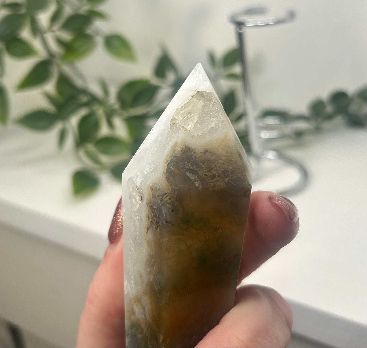 Moss Agate Wand