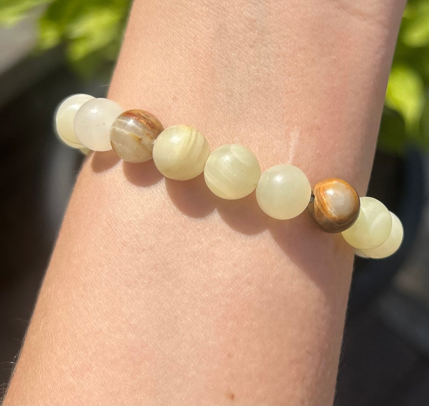Afghanistan Jade Beaded Crystal Bracelet