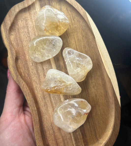 Large Crackle Citrine Tumble Stone