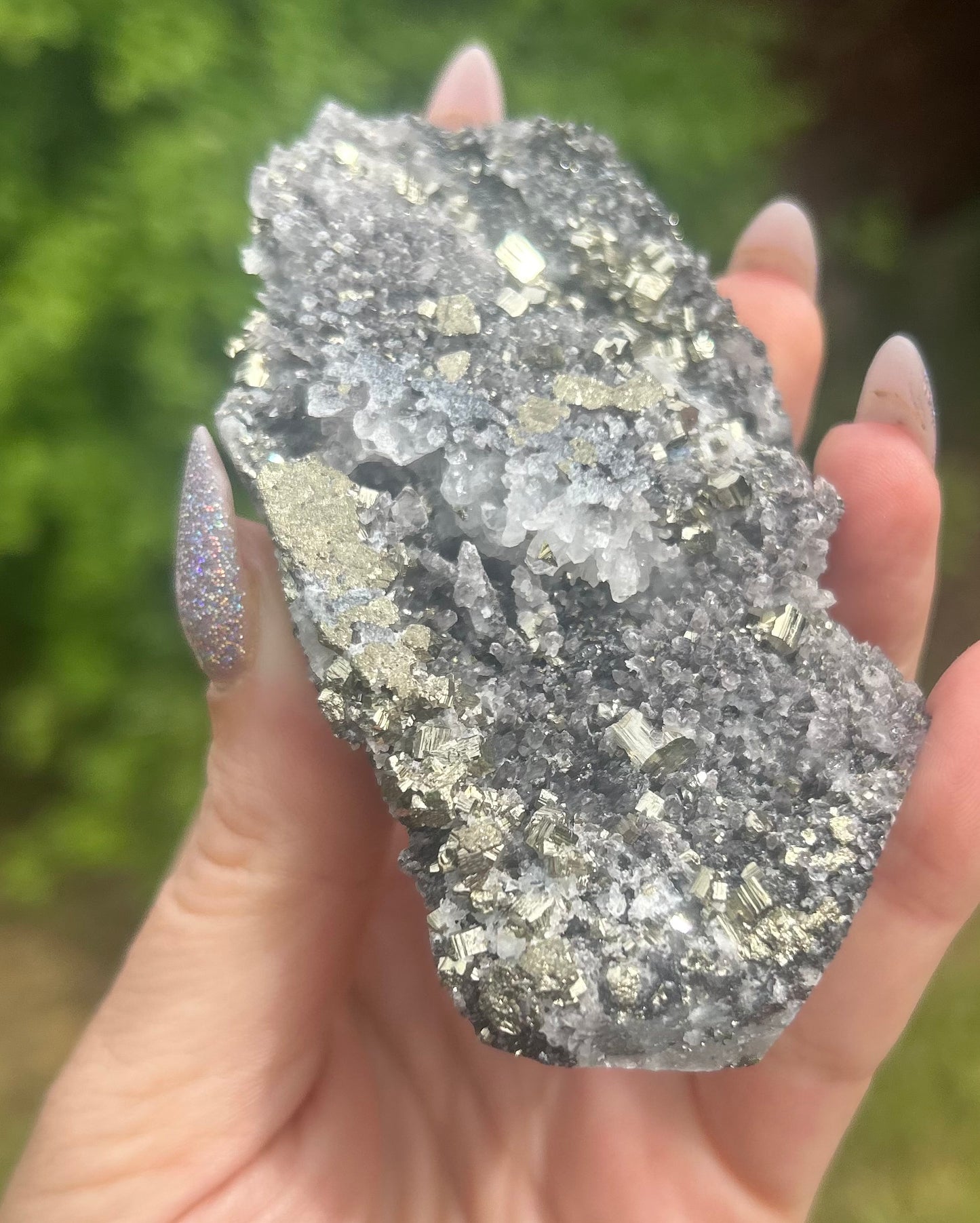 Quartz With Galena And AA Quality Pyrite Cubes