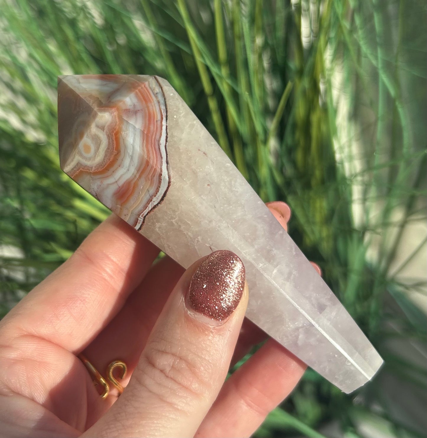 Amethyst Agate Wand