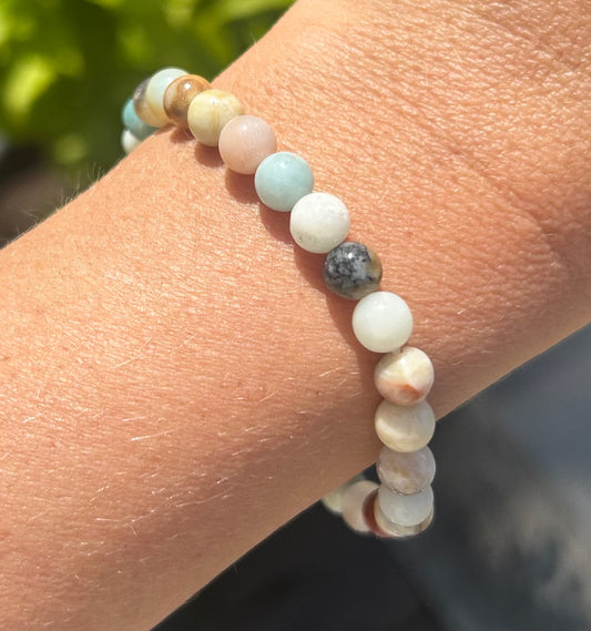 Amazonite Crystal Beaded Bracelet