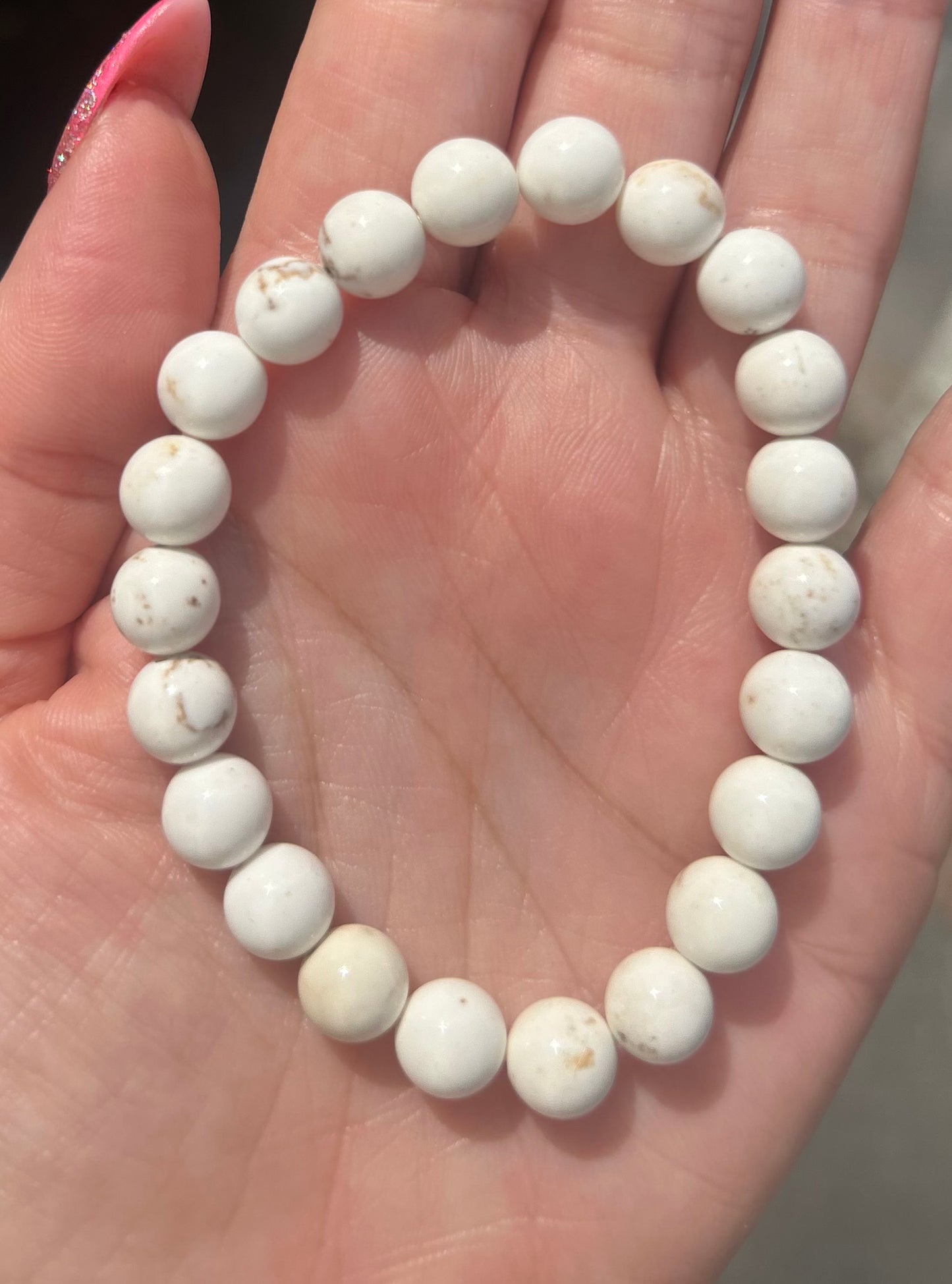 Magnesite Beaded Crystal Bracelet