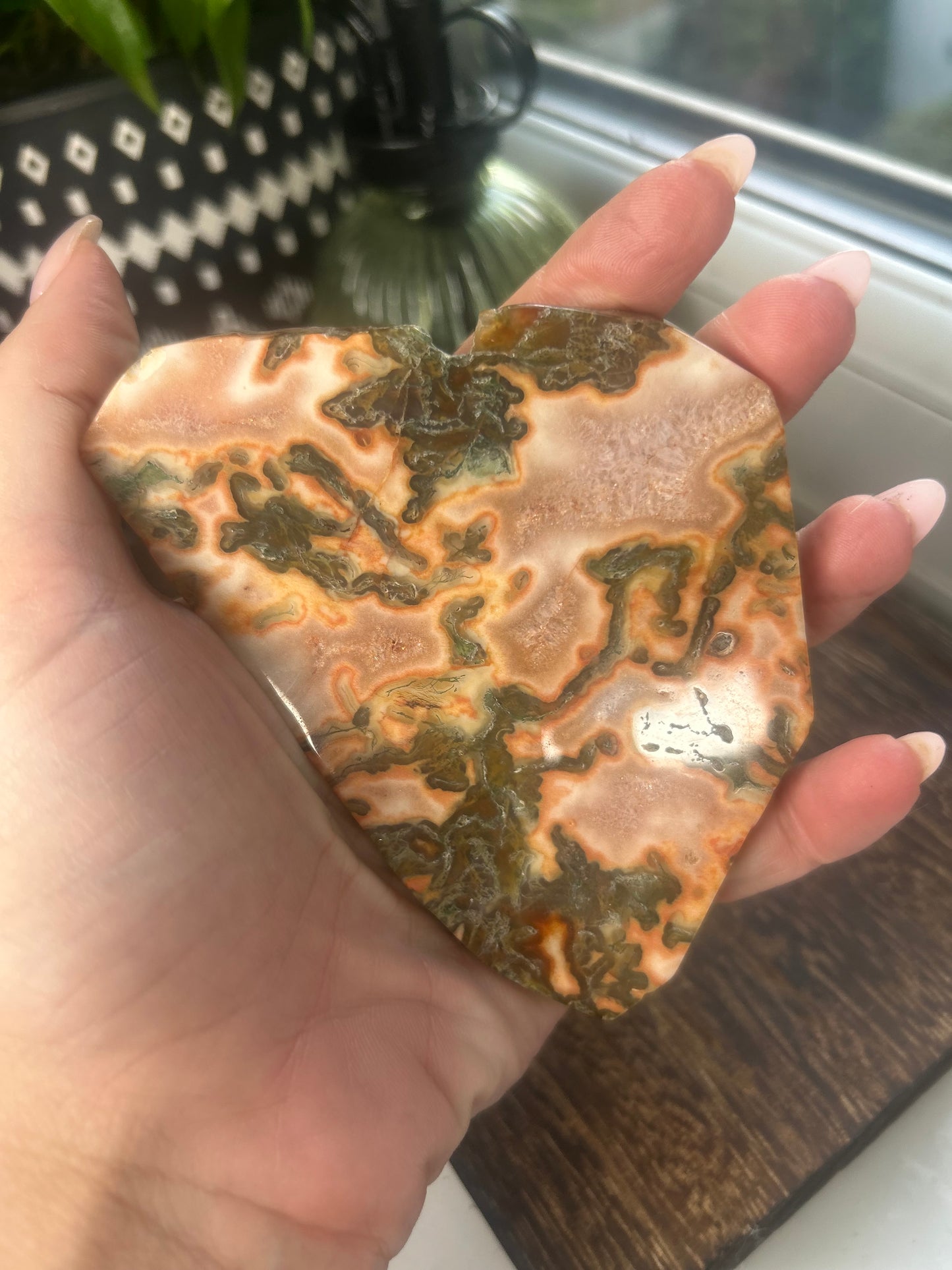 Moss Agate Crystal Slab