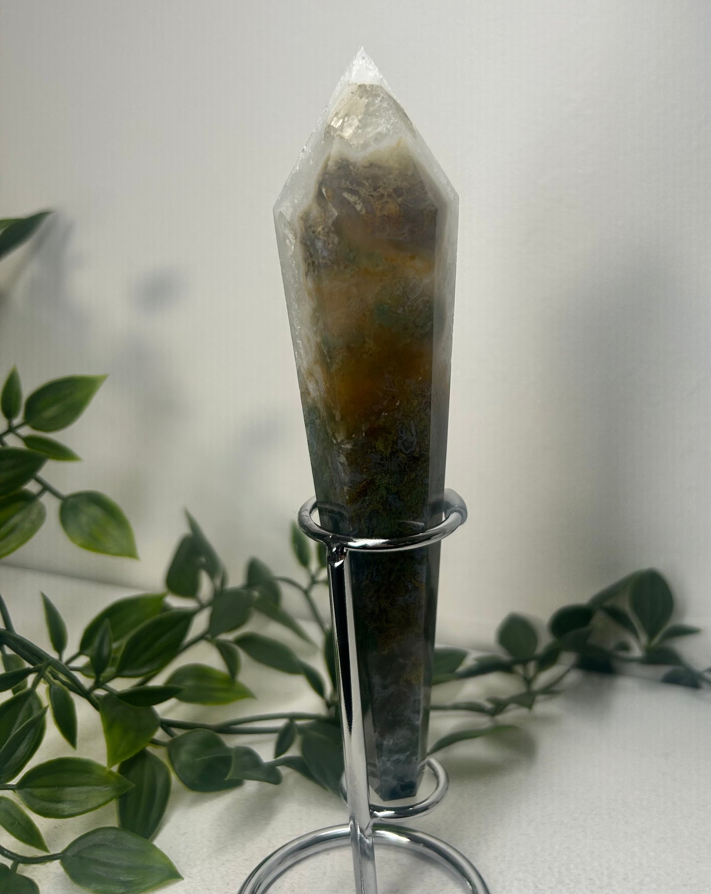 Moss Agate Wand